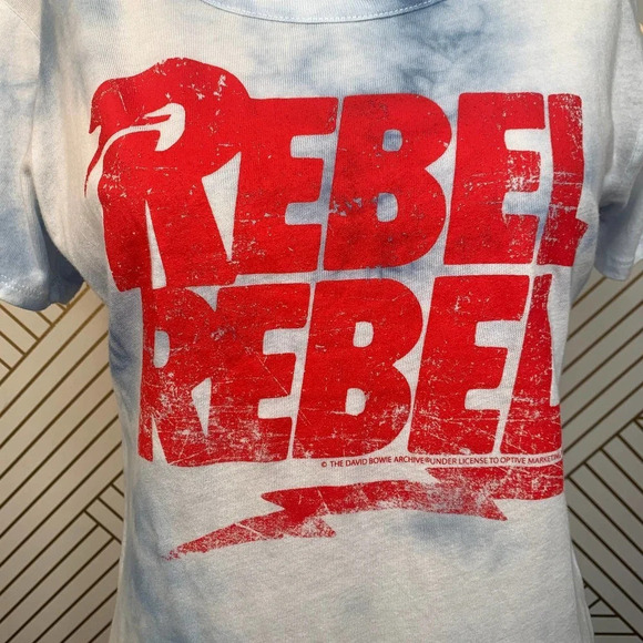 Chaser Rebel Rebel David Bowie Blue‎ Tie Dye Tee - Picture 3 of 11